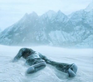 Uncharted 2 - Drake sover i snön